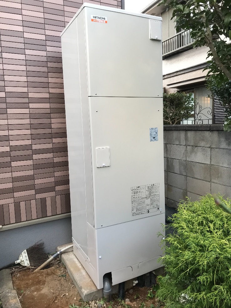 東芝電気温水器HPL-2TFB465RAUから日立エコキュート日立BHP-FV46SD｜電気温水器からエコキュートへ交換工事｜茨城県取手市戸頭｜クレバリーホーム