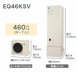 ダイキンのEQ46KSVのエコキュート交換、修理、取替えをご検討の方へ