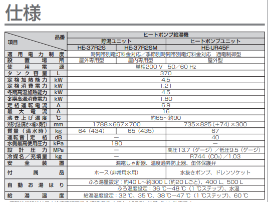 パナソニックのHE-37R2SMFSからエコキュート交換、修理、取替えをご検討の方へ