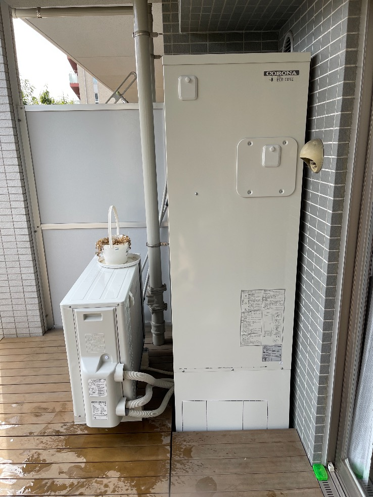 コロナエコキュートCHP-H3014AからコロナエコキュートCHP-S30AY1-12｜エコキュート交換工事｜埼玉県さいたま市中央区上落合｜マンション｜ユアコート大宮