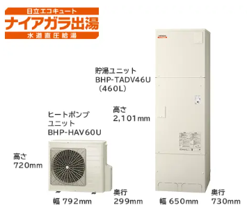 日立のBHP-FW46UDからエコキュート交換、修理、取替えをご検討の方へ