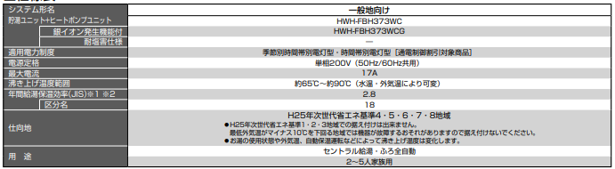 東芝のHWH-FBH373WCのエコキュート交換、修理、取替えをご検討の方へ