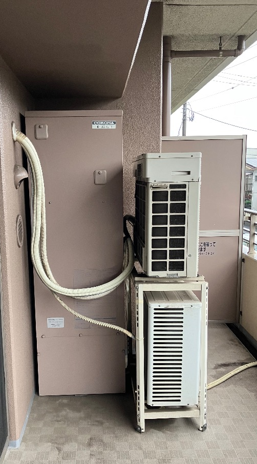 コロナエコキュートCHP-H3014AからコロナエコキュートCHP-S30AY1-12B｜エコキュート交換工事｜東京都葛飾区亀有｜マンション｜ザレジデンス東京イースト1