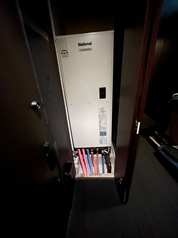 パナソニックエコキュートHE-30C3QMから三菱エコキュートSRT-W306D｜エコキュート交換工事｜千葉県千葉市中央区中央｜マンション｜千葉セントラルタワー 