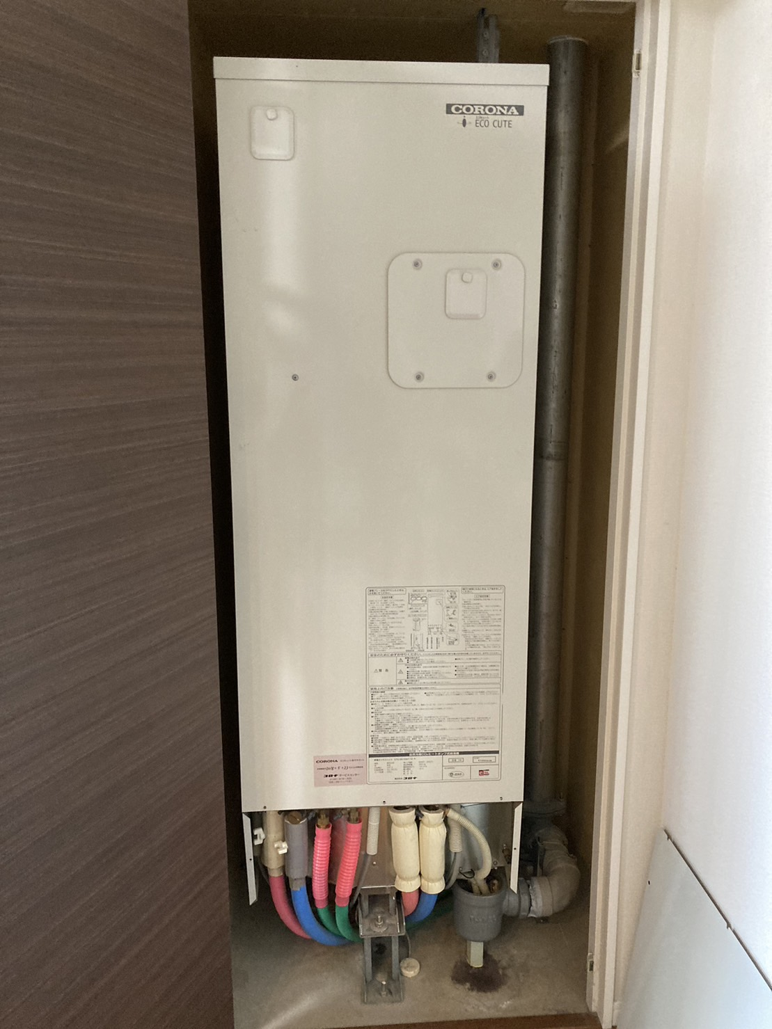 ナショナルエコキュートHE-37K3QからダイキンエコキュートEQX37XFV|エコキュート交換工事|埼玉県ふじみ野市うれし野|マンション|アクエスふじみ野